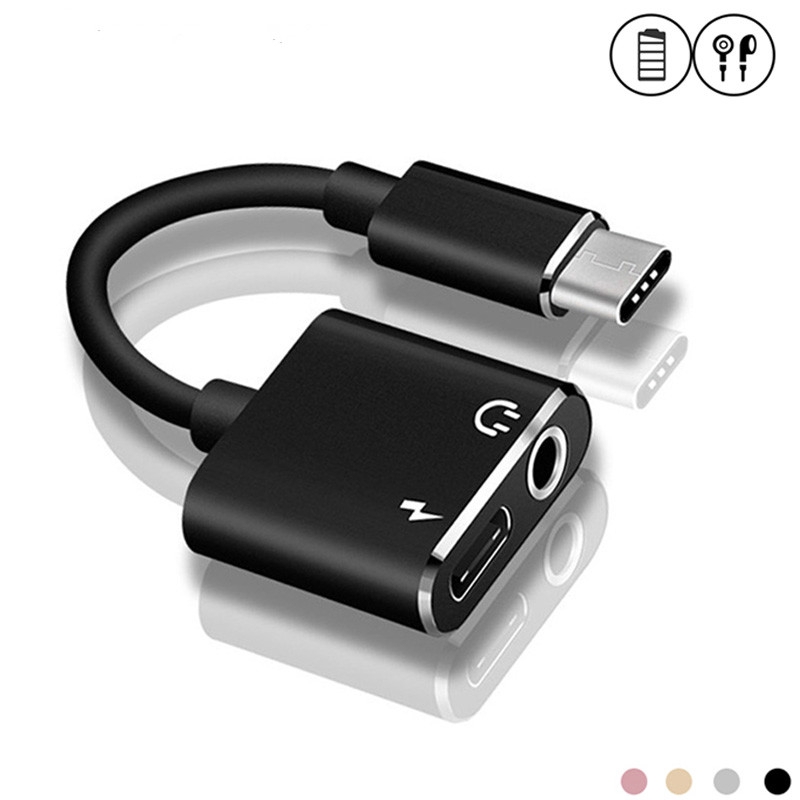 Wemitom USB Type C To 3.5mm Earphone Jack Adapter For Leeco Le Max 2/Pro 3 S3 Aux Audio Cable Headphone Charger