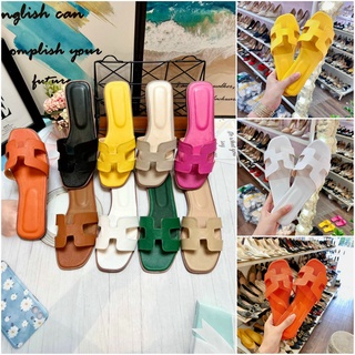 Dép Nữ Chữ H Da Sần Đế Chống Trượt Khắc Logo Thời Trang X403 shop diều phương