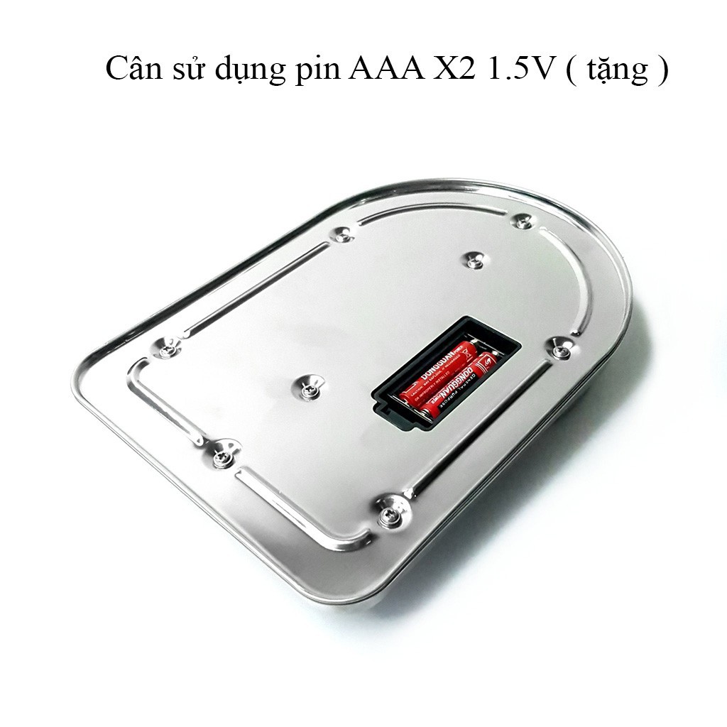 Cân Điện Tử Mini Nhà Bếp 3kg 5kg 7kg FULL INOX 304 Không Gỉ Tặng Tô Chứa INOX 1 Lít Cân Siêu Chính Xác Bảo Hành 1 Năm