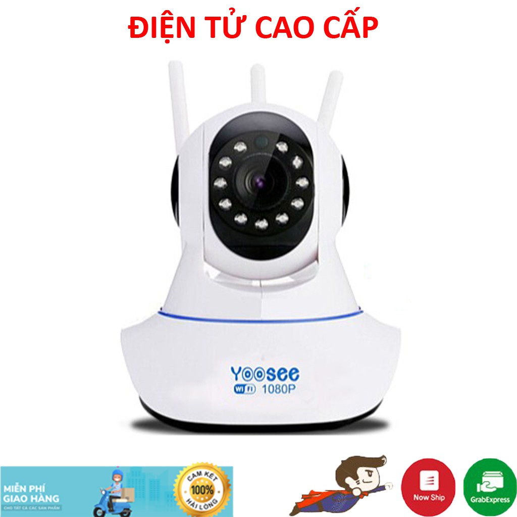 Camera wifi trong nhà Yoose 2.0 3 râu - Quay 360 độ chế đô ngày đêm - âm thanh - Bảo Hành 6 Tháng