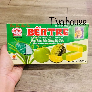 Kẹo dừa bến tre giá sỉ sầu riêng lá dứa 300g món ăn đặc sản