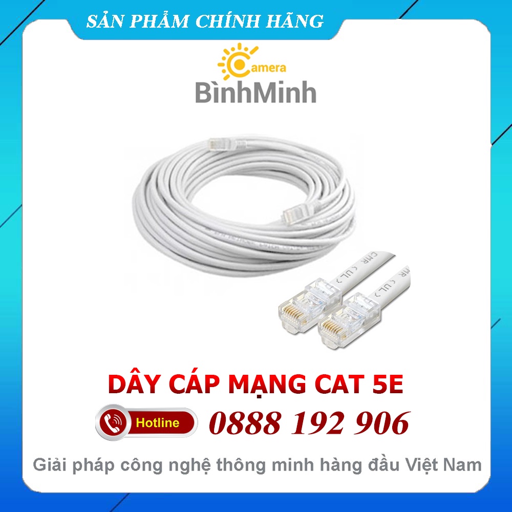 Dây Cáp Mạng Cat 5e 1m 2m 5m 10m 15m 20m Bấm Sẵn 2 Đầu Dùng Để Cấp Tín Hiệu Cho Các Thiết Bị Mạng