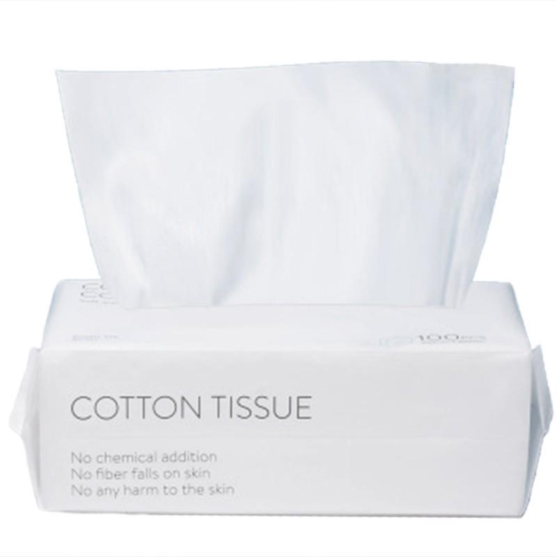 Khăn giấy cotton dùng 1 lần, tẩy trang, rửa mặt, lau đa năng. Không hóa chất, tiệt trùng.Dùng ướt hoặc khô.