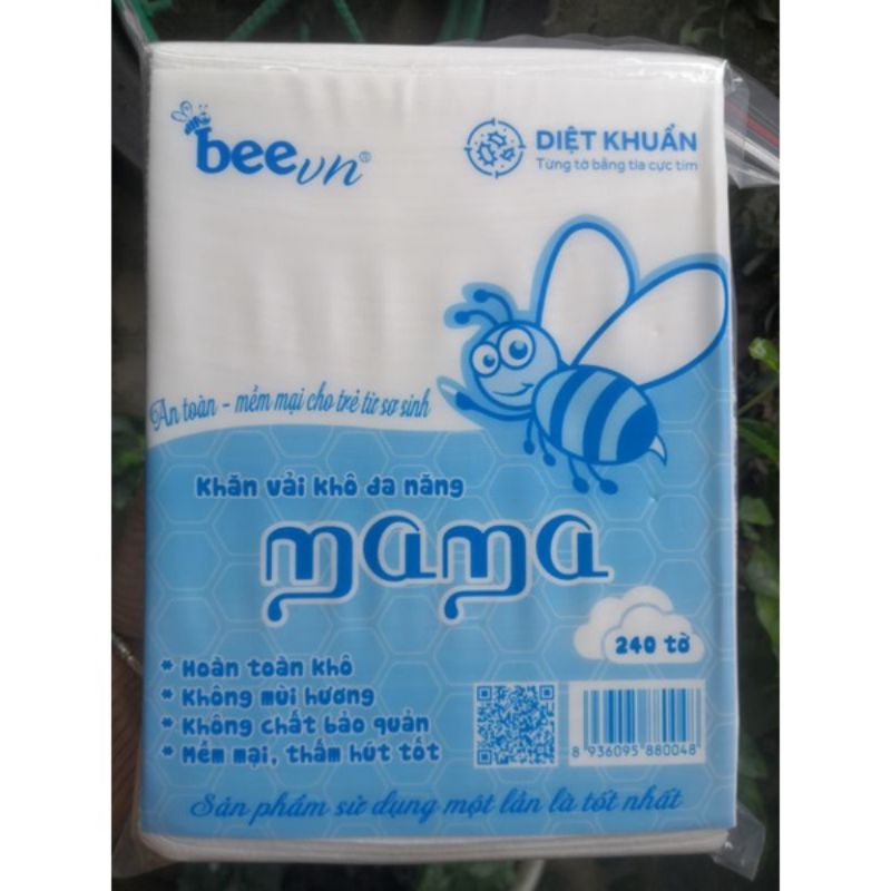 Combo 5 bịch khăn vải khô đa năng mama 240 tờ