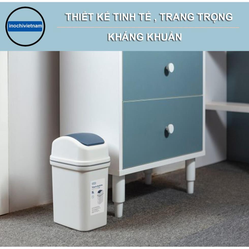 Thùng rác nắp lật Inochi 5L siêu xinh