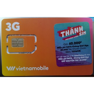 Bộ combo 10 Thánh  SIM 3G VNMB tặng 4G tốc độ cao mỗi ngày + 20k TKC+ free ship - 200k