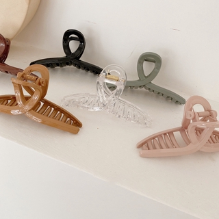 Kẹp Tóc Màu Trơn Hình Chữ Thập Đơn Giản Dễ Phối Đồ