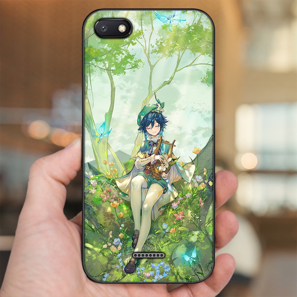 Ốp lưng Xiaomi Redmi 6A viền đen in hình Venti Genshin Impact