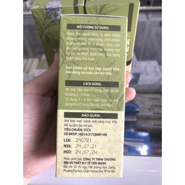 XỊT HỌNG KEO ONG XUYÊN TÂM LIÊN STOPVIR (lọ 30ml) - DÙNG CHO NGƯỜI VIÊM ĐƯỜNG HÔ HẤP, HO GIÓ, HO KHAN, KHÀN TIẾNG