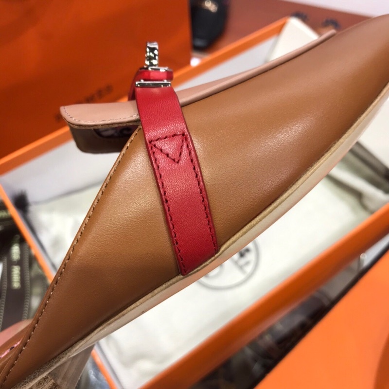 Giày sục nữ thương hiệu Hermes HM da thật cao cấp mẫu mới