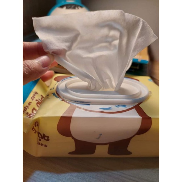 GÓI 120 TỜ KHĂN GIẤY ƯỚT KHÔNG MÙI HÌNH GẤU DỄ THƯƠNG