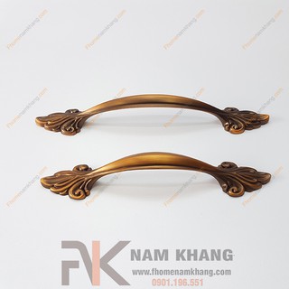 Tay nắm cửa tủ mạ đồng cổ điển NK097 (Màu Cafe)