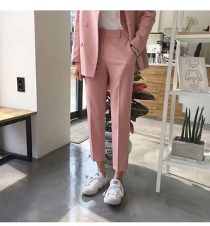 Set vest hồng Hàn Quốc