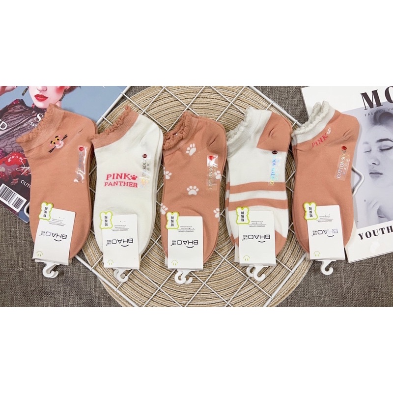 Tất chân nữ ngắn cổ bèo hoạt hình ( combo 10 đôi )