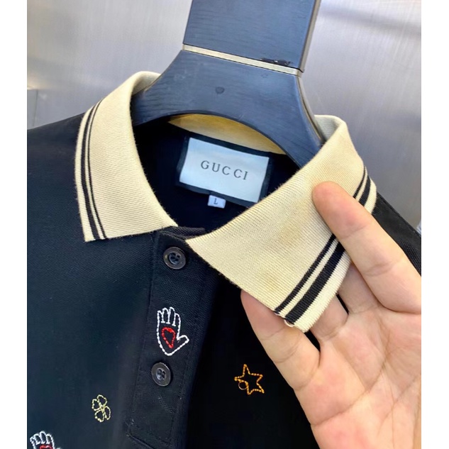 Áo polo Tay Ngắn Bằng Cotton Thêu Chữ Thời Trang Dành Cho Nam