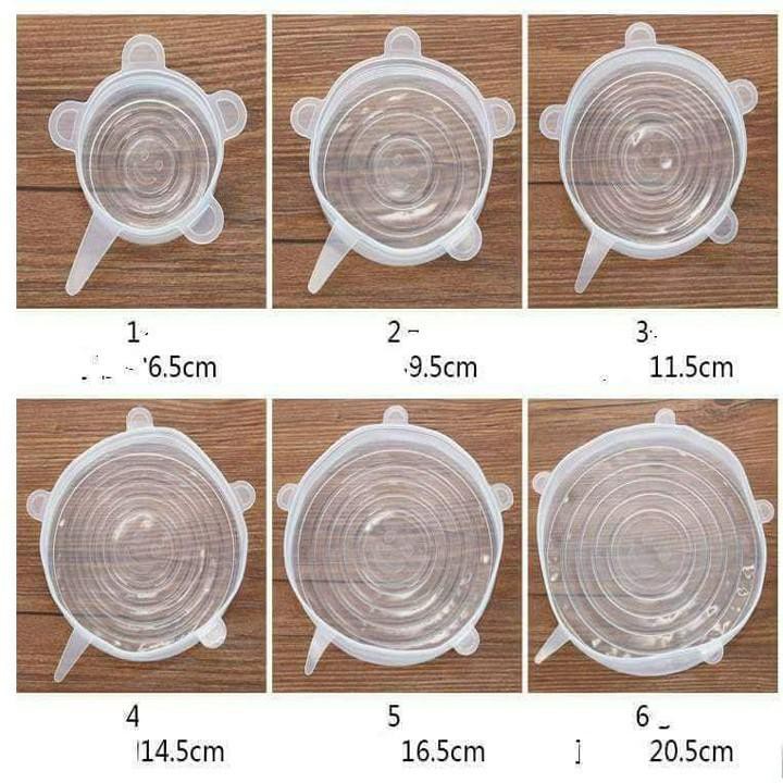 SÉT 6 NẮP SILICON ĐẬY THỰC PHẨM
