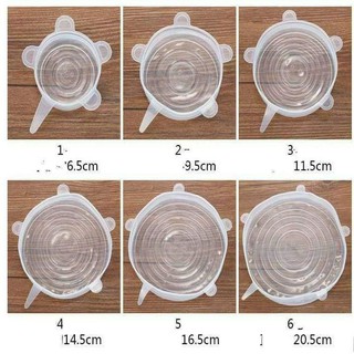 SÉT 6 NẮP SILICON ĐẬY THỰC PHẨM