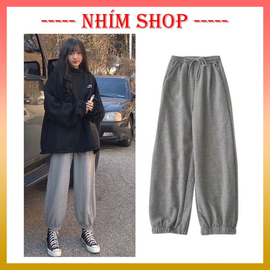 Quần Jogger Nam Nữ Ống Rộng Có Bo SIMPLE Ulzzang - Quần Ống Rộng Hai Màu Basic (ẢNH THẬT) QD12