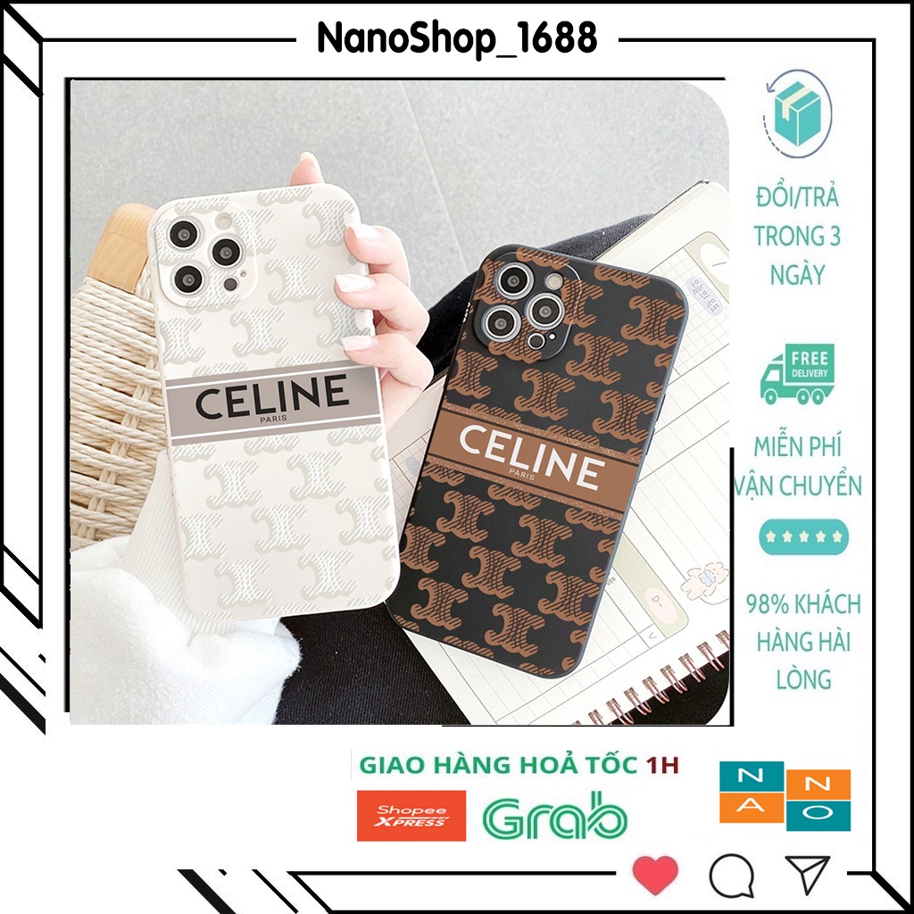 Ốp Lưng Iphone Cạnh Vuông, Bảo Vệ Camera Hình C.E.L.I.N.E Ip 7Plus/8Plus/x/xs/xsmax/11/11promax/12/12promax/13/13promax