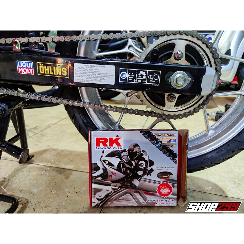 Bộ nhông sên dĩa RK cho Winner X / Winner 150 thương hiệu Nhật Bản