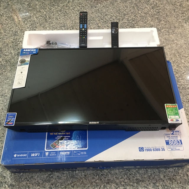 Tivi Smart tv Asanzo 32 inch wifi internet remote giọng nói