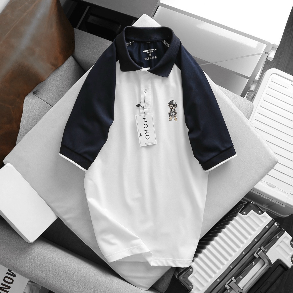 Áo thun nam cổ trụ cao cấp in họa tiết phối màu cá tính phong cách sang trọng lịch lãm hot trend [NEW UNISEX]