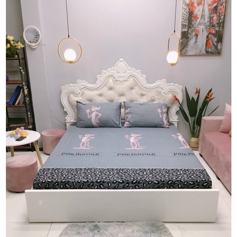 Bộ Ga Giường, Drap Giường Cotton Đũi  3 Món ga chun đủ kích thước 1m6, 1m8, 2m2 kèm 2 vỏ gối 50x70 - ảnh thật