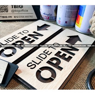 Bảng Slide to open gắn cửa