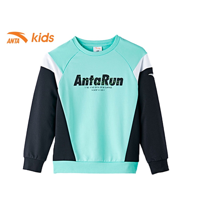 Áo nỉ thời trang bé trai Anta Kids 352135704 chất nỉ bông, bo chun tay áo, gấu áo