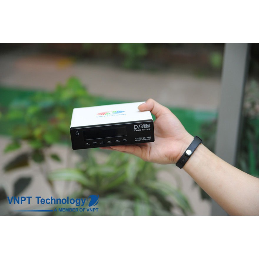 Đầu thu DVB-T2 iGate T202HD của VNPT Technology-Kèm anten ngoài trời 15m