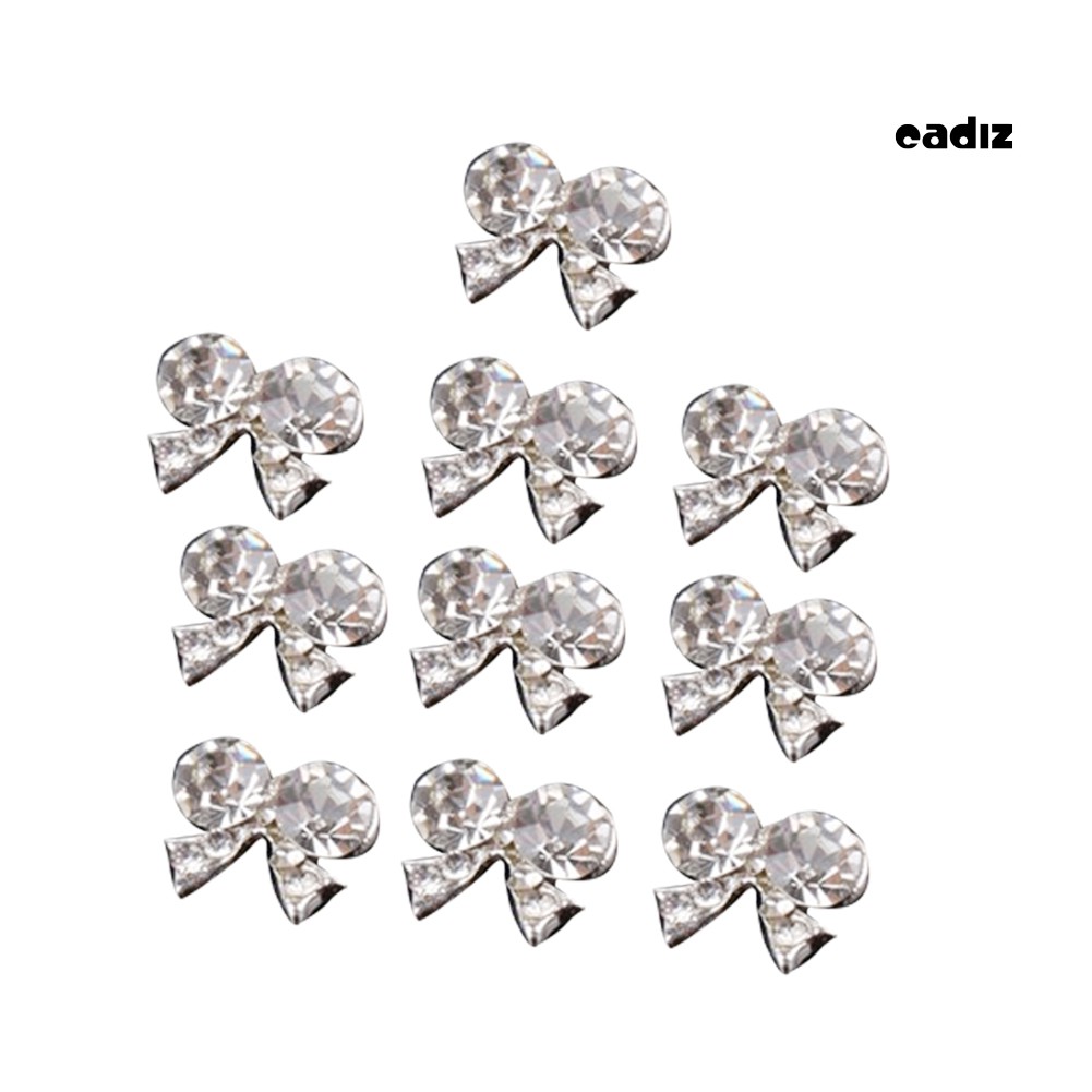 [Hàng mới về] Set 10 phụ kiện đính móng trang trí hình nơ 3d