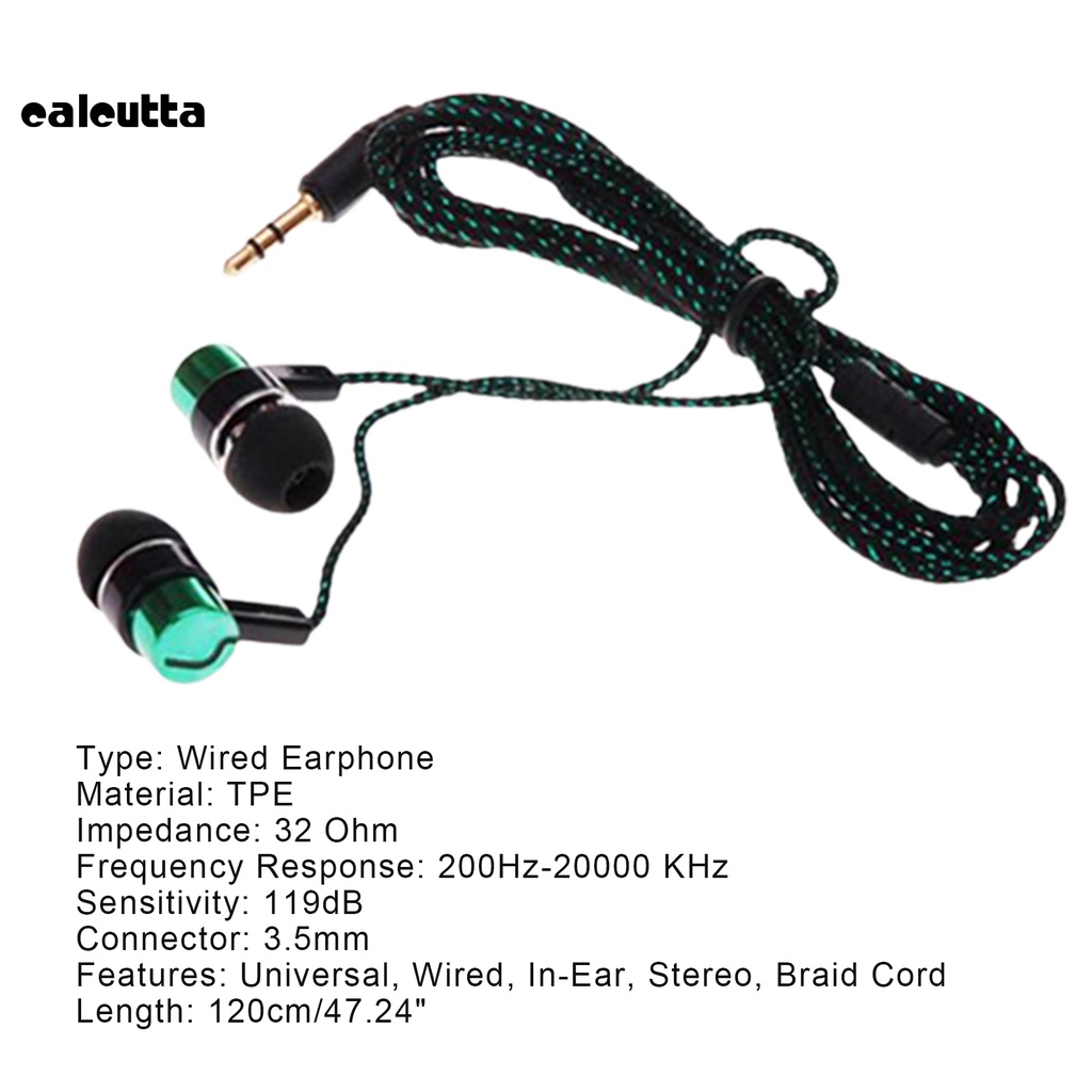 Tai nghe nhét tai có dây cổng 3.5mm 5 màu