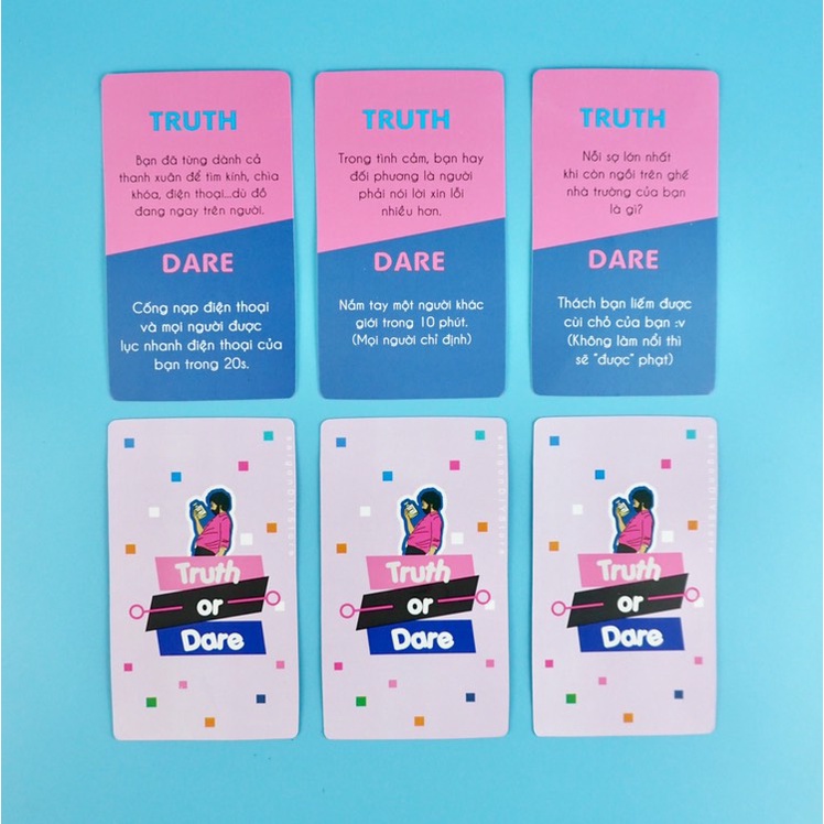Bộ bài Thách Hay Thật Truth or Dare 42 lá Drinking game thử thách hay khi đi nhậu khuấy động tụ tập bạn bè