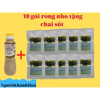   tặng chai sốt 10 gói rong nho tách nước 25gr- tặng 1chai sốt mè rang 