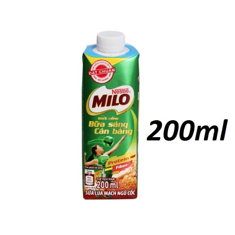 Lốc 4 h milo ít đường 180ml