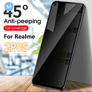 2 Kính Cường Lực Chống Nhìn Trộm Cho Realme C25 C17 C15 C12 C11 C3 8 7 7i 6 6i 5 5i Pro