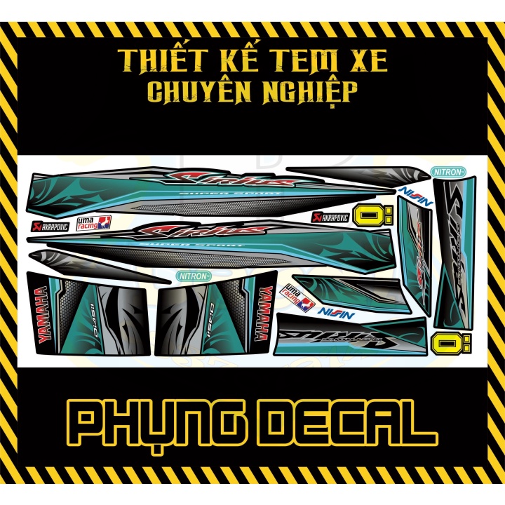 ( Quí khách vui lòng mang ra tiệm cho thợ dán ) Tem sirius xanh đen