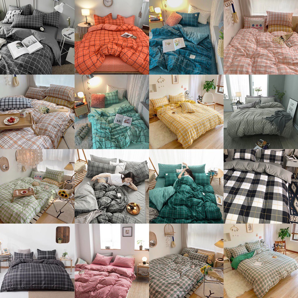 Bộ chăn ga gối đệm Cotton Poly nhập khẩu Hàn Quốc nhiều mẫu, drap giường bedding (Chọn Mẫu Ib Shop)