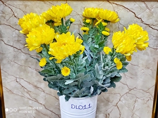 Hoa Vải Hoàn Mỹ 2 - Hoa Giả Cành Cúc Đại Đóa 1 Bông (DL011)