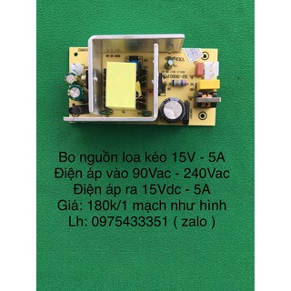 Bo nguồn loa kéo 15v - 5a