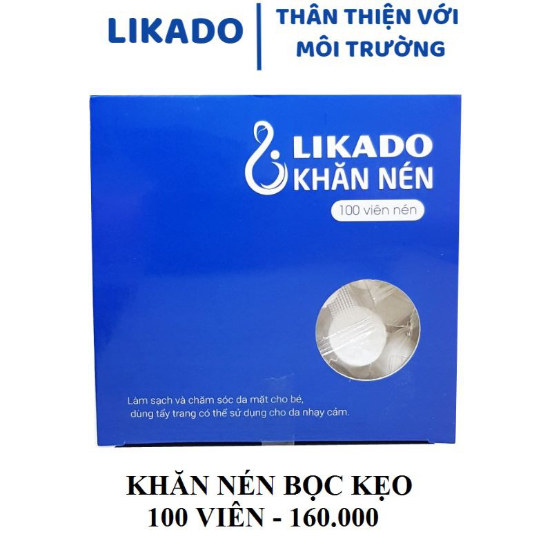 Khăn giấy nén viên kẹo du lịch LIKADO dạng viên 100 viên (KHANNEN-100V)