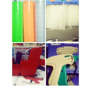 Combo tổng hợp 1 máy bắn giá,1 combo súng bắn mác+1 hộp đạn mác,10 hộp đạn mác,10 cây giấy dán tiền