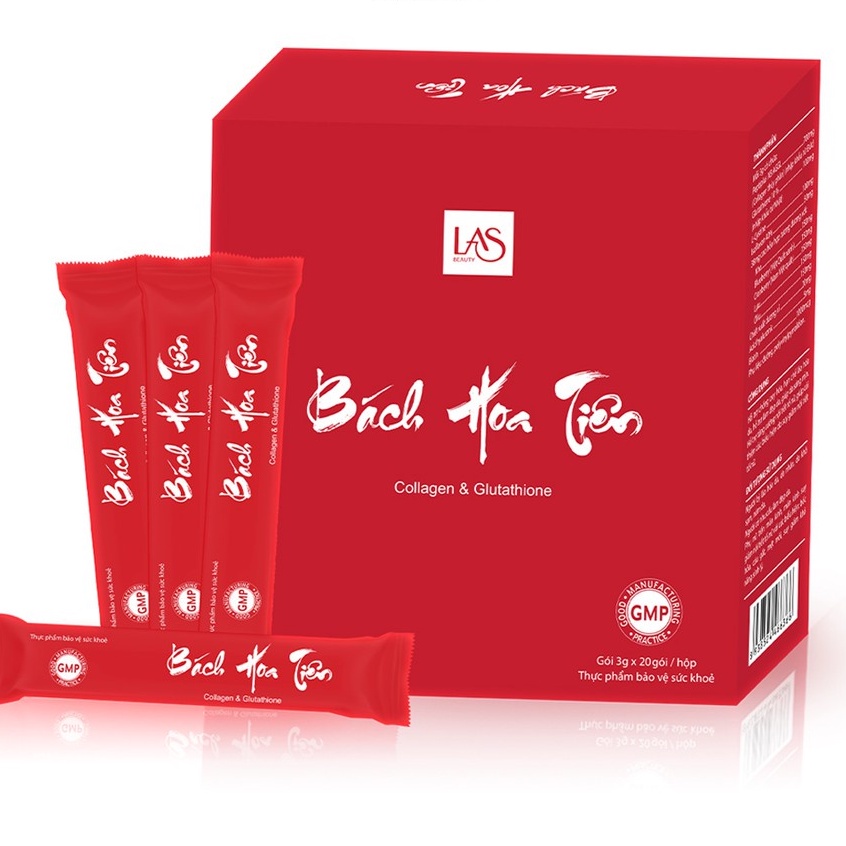 BÁCH HOA TIÊN Las beauty cốm uống đẹp da Cam kết 100% chính hãng