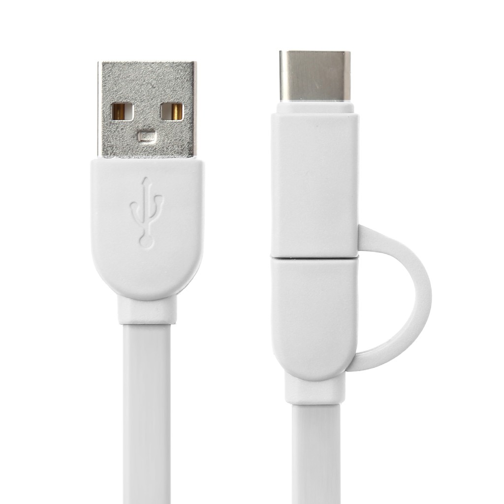 Dây cáp sạc &amp; truyền dữ liệu 2 trong 1 Micro USB và Type C