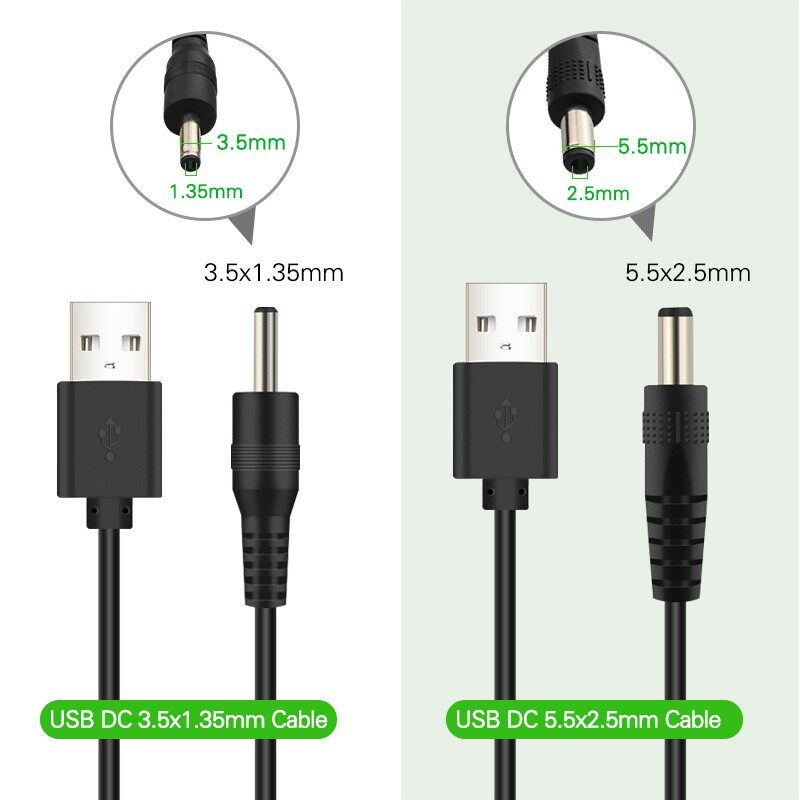 Dây cáp GUUGEI nối nguồn DC 5.5x2.5mm/ 3.5x1.35mm dành cho bộ định tuyến wifi