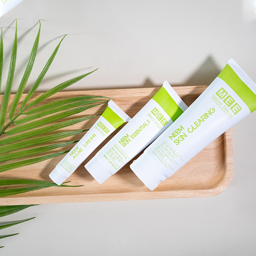Bộ giảm mụn, ngừa thâm - Chấm mụn, sữa rửa mặt, và kem dưỡng face MEE NATURAL Herbal For Acne