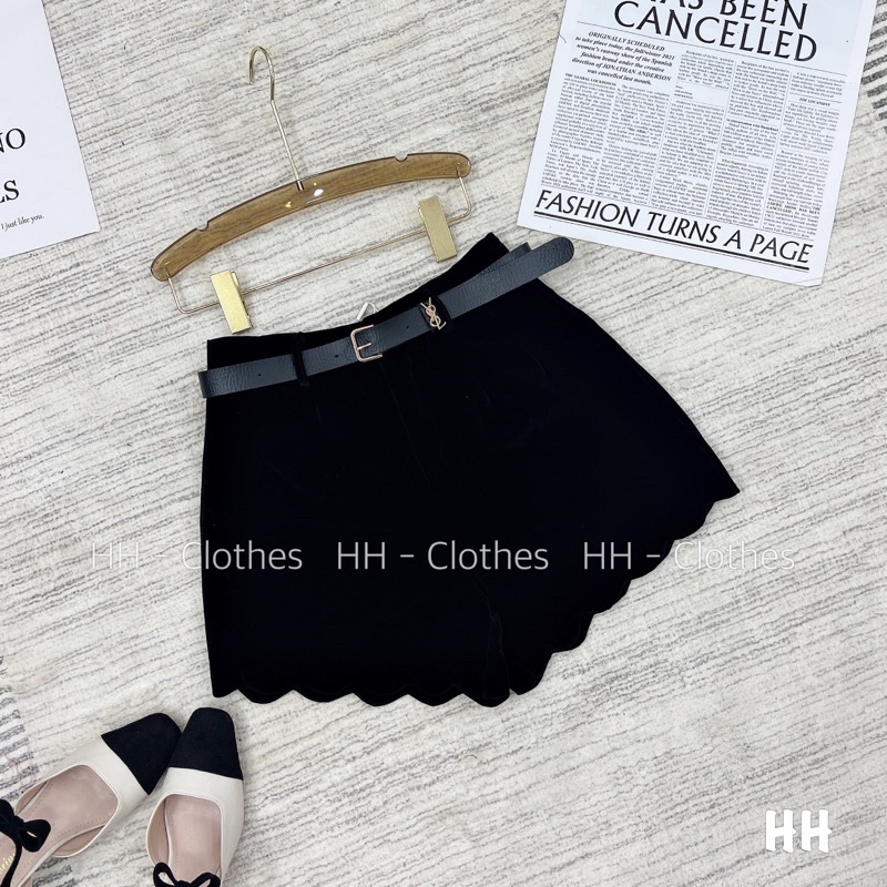 QUẦN SHORT NHUNG GỢN SÓNG KÈM ĐAI HÀNG QCL1 MS17267