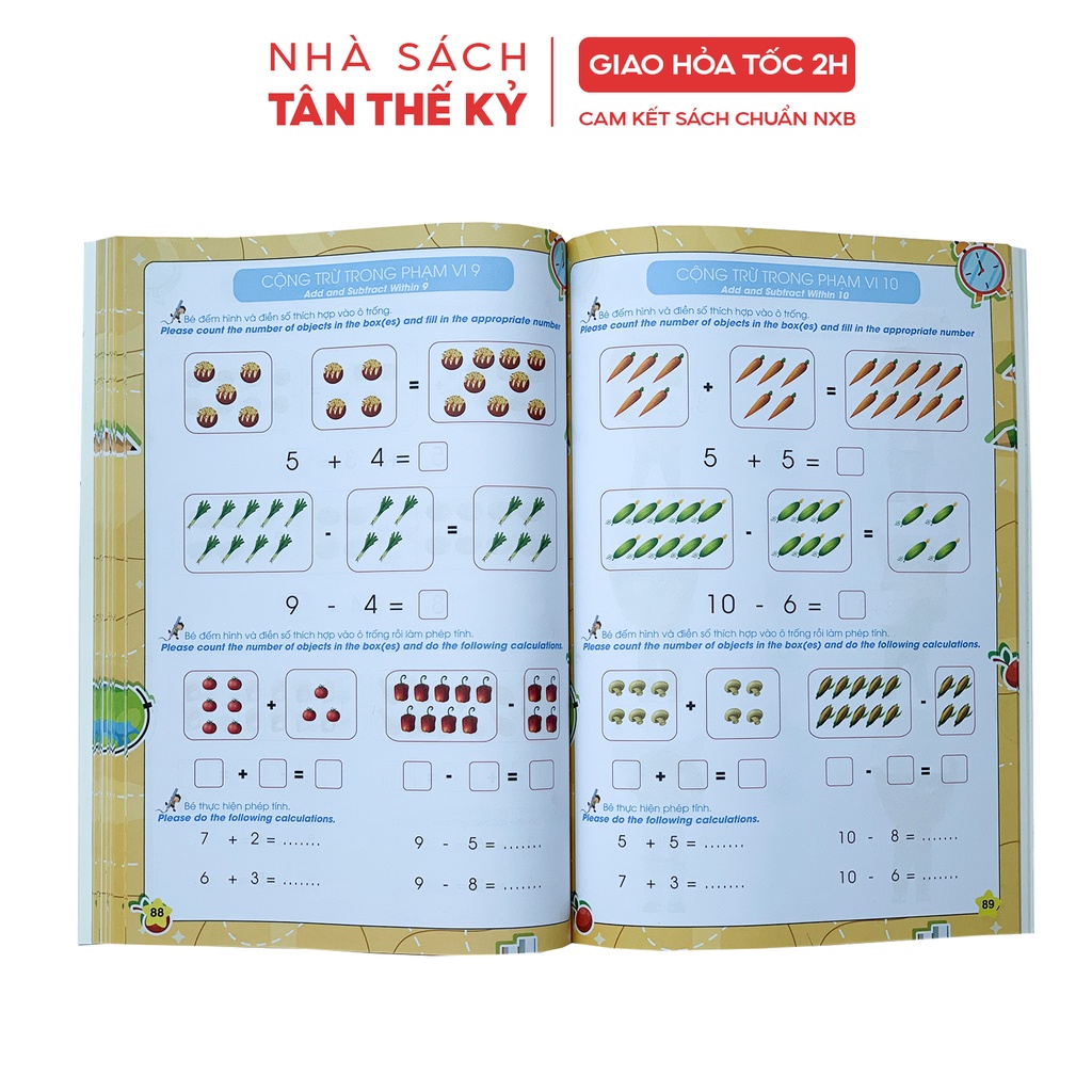 Sách - Toán tư duy Beginning Creative Math dành cho bé 4-6 tuổi song ngữ Việt Anh