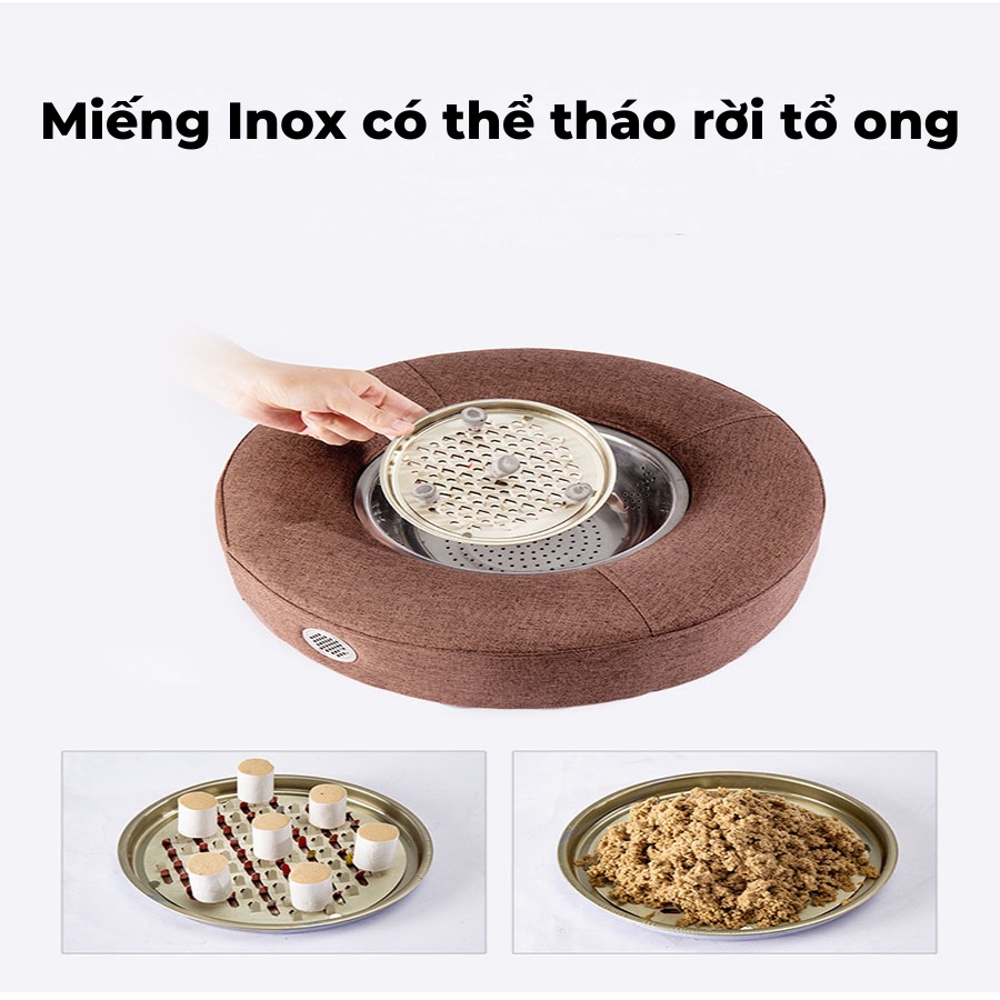 ĐỆM XÔNG NGẢI CỨU TRUNG HOA CÓ ĐIỀU CHỈNH NHIỆT ĐỘ, TRỊ ĐAU MỎI XƯƠNG KHỚP