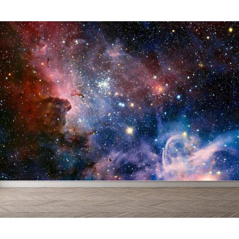 Giấy Dán Tường Bằng Vinyl Họa Tiết Vũ Trụ Galaxy Trang Trí